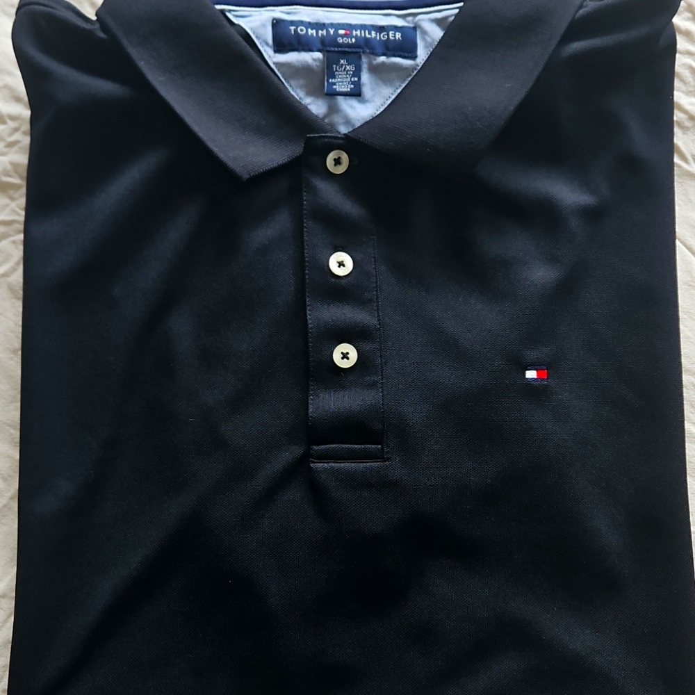 Tommy Hilfiger Navy Polo Shirt.  Quick Dry